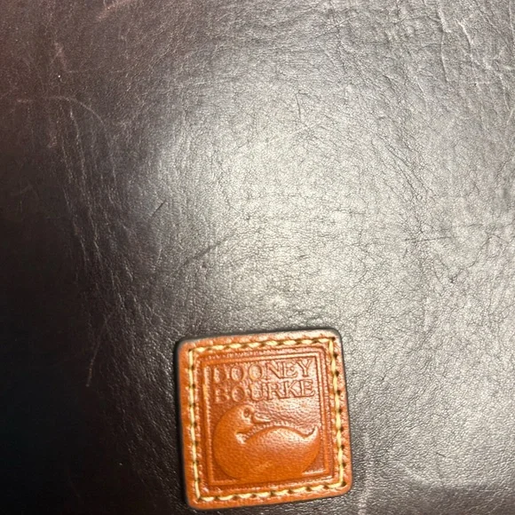 Dooney & Bourke Chocolate Brown and Red Accent Crossbody leather Bag like new! - Picture 5 of 12